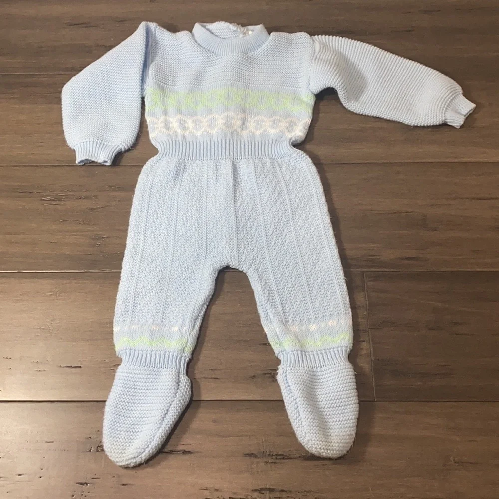 5 for $25 Vintage knitted baby onepiece‎ outfit